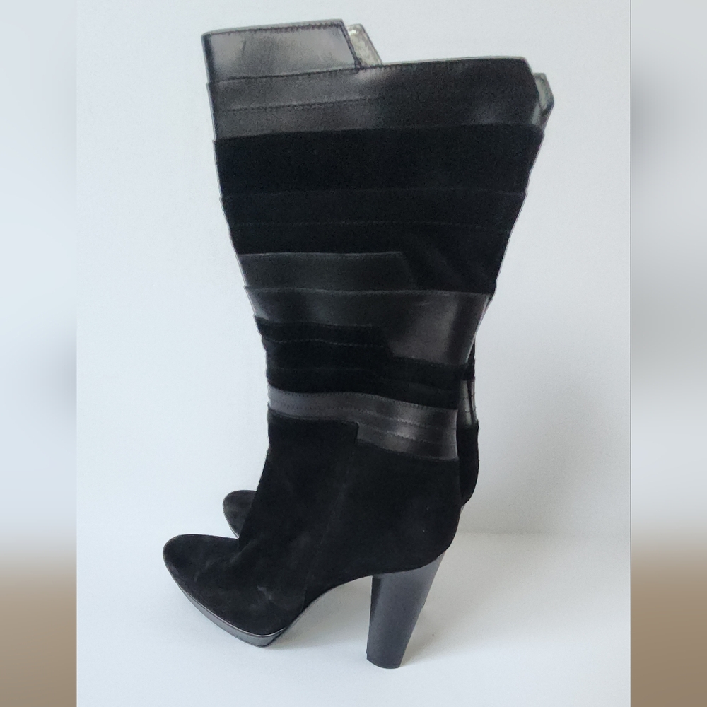 Calvin Klein Suede Mid Calf Boots - Picture 5 of 8